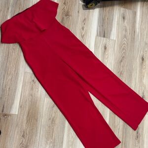 Elegant Red Women's Jumpsuit